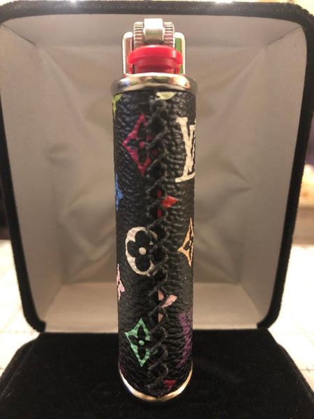 Custom LV Black Multicolore (Small LV) Mini Lighter Case – Corn Blakes