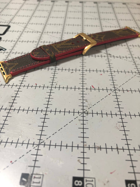 Custom LV Monogram Watch Band (Red back) – Corn Blakes